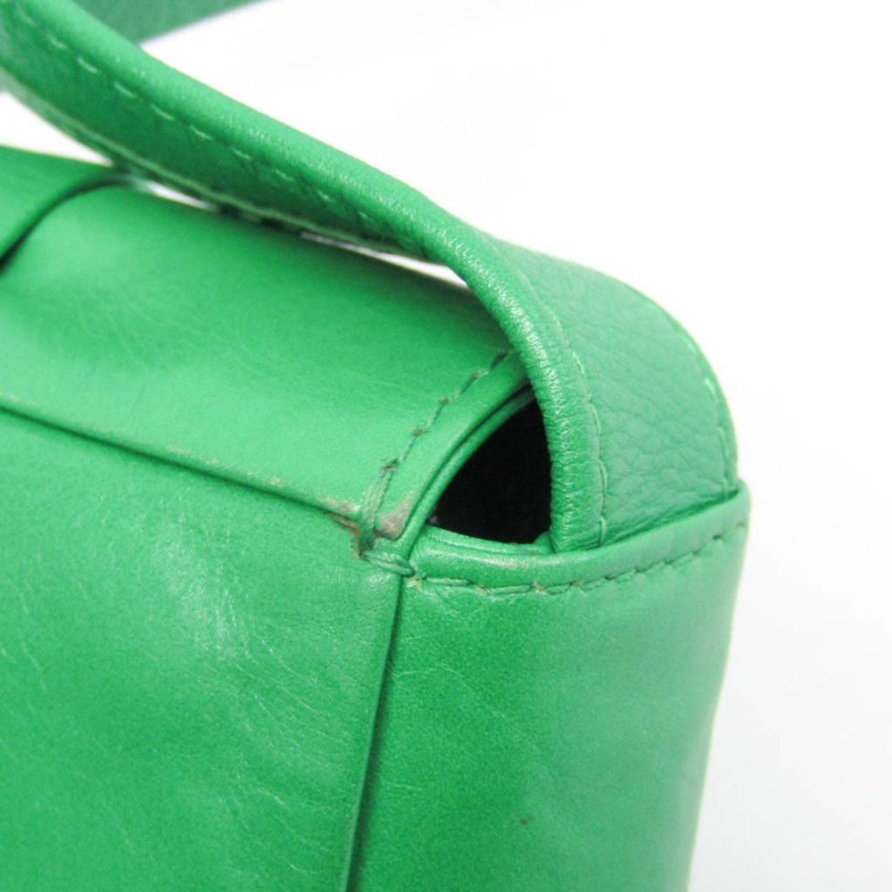 BOTTEGA VENETA Green Leather Shoulder Bag - Picture 9 of 16